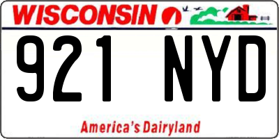 WI license plate 921NYD