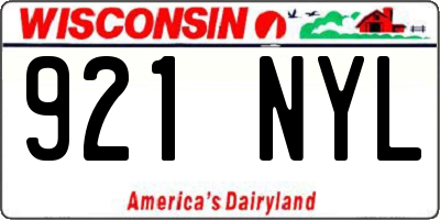 WI license plate 921NYL