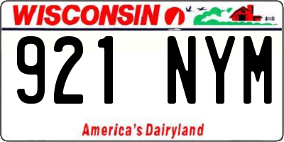 WI license plate 921NYM