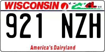 WI license plate 921NZH