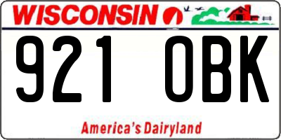 WI license plate 921OBK