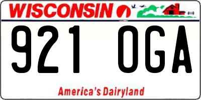 WI license plate 921OGA