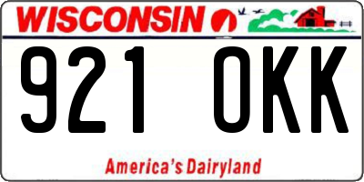 WI license plate 921OKK