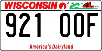 WI license plate 921OOF