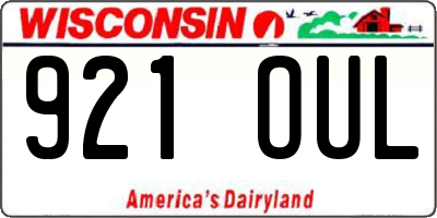 WI license plate 921OUL