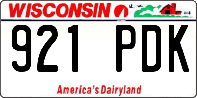 WI license plate 921PDK