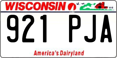 WI license plate 921PJA