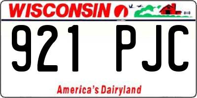 WI license plate 921PJC