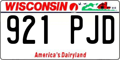WI license plate 921PJD