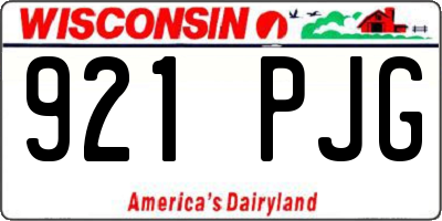 WI license plate 921PJG