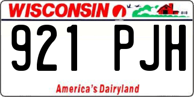WI license plate 921PJH