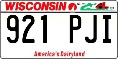 WI license plate 921PJI