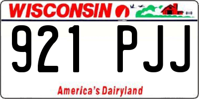 WI license plate 921PJJ