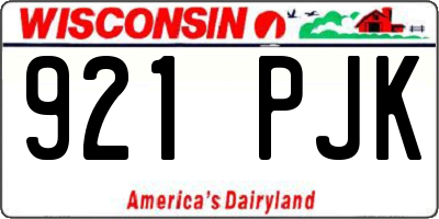 WI license plate 921PJK