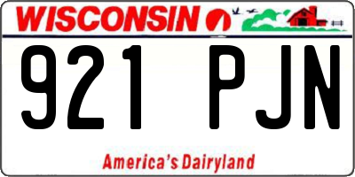 WI license plate 921PJN