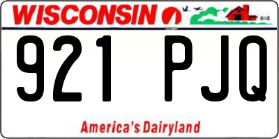 WI license plate 921PJQ