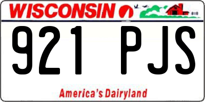 WI license plate 921PJS