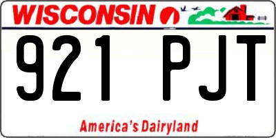WI license plate 921PJT