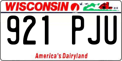 WI license plate 921PJU