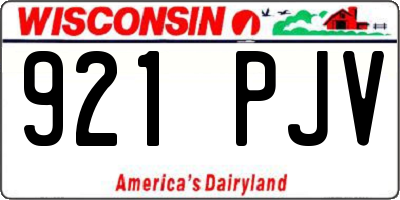 WI license plate 921PJV