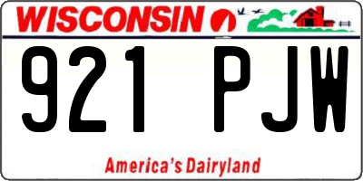 WI license plate 921PJW
