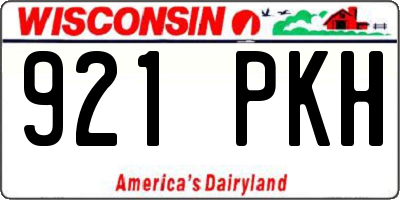 WI license plate 921PKH