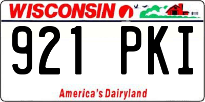 WI license plate 921PKI