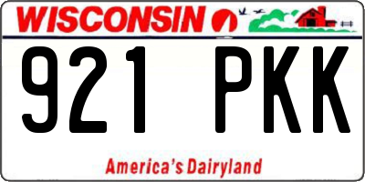 WI license plate 921PKK