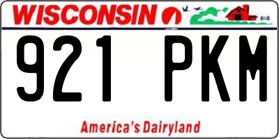 WI license plate 921PKM