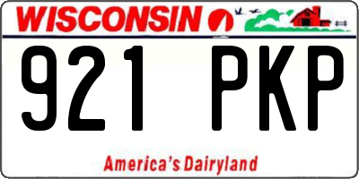 WI license plate 921PKP