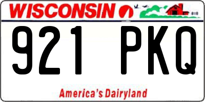 WI license plate 921PKQ