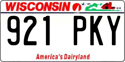 WI license plate 921PKY