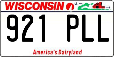 WI license plate 921PLL