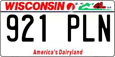 WI license plate 921PLN