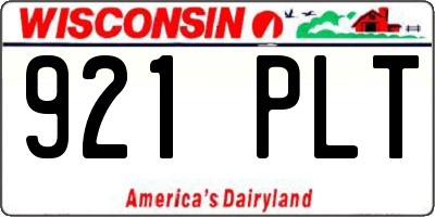 WI license plate 921PLT