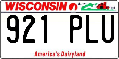 WI license plate 921PLU