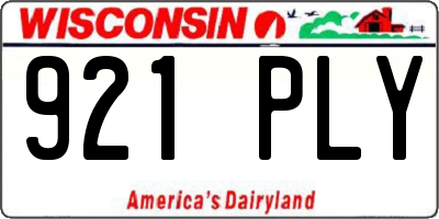WI license plate 921PLY