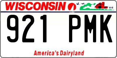 WI license plate 921PMK