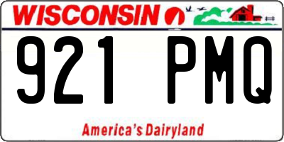 WI license plate 921PMQ