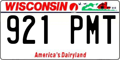 WI license plate 921PMT