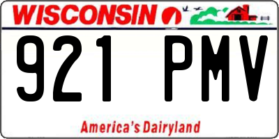 WI license plate 921PMV