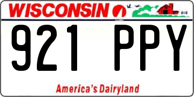 WI license plate 921PPY