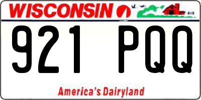 WI license plate 921PQQ