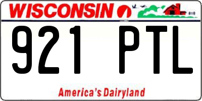 WI license plate 921PTL