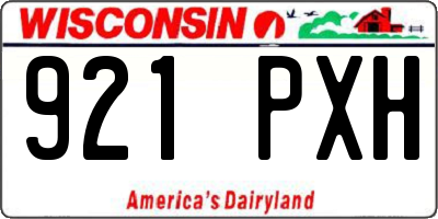 WI license plate 921PXH