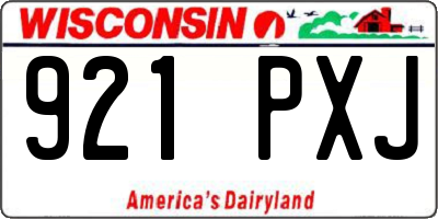 WI license plate 921PXJ