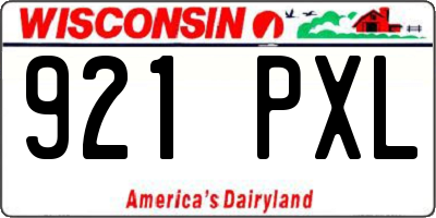WI license plate 921PXL