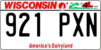 WI license plate 921PXN