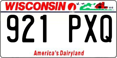 WI license plate 921PXQ
