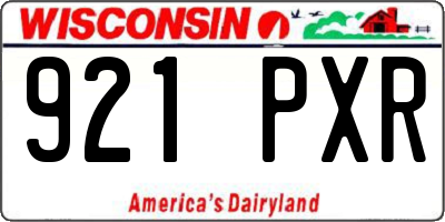 WI license plate 921PXR